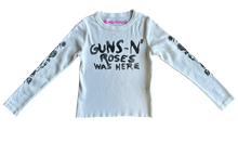 Load image into Gallery viewer, Rowdy Sprout - Guns N&#39; Roses Was Here LS Rib Tee - Vintage White