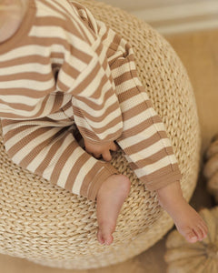 Quincy Mae - Waffle Slouch Set - Harvest Stripe