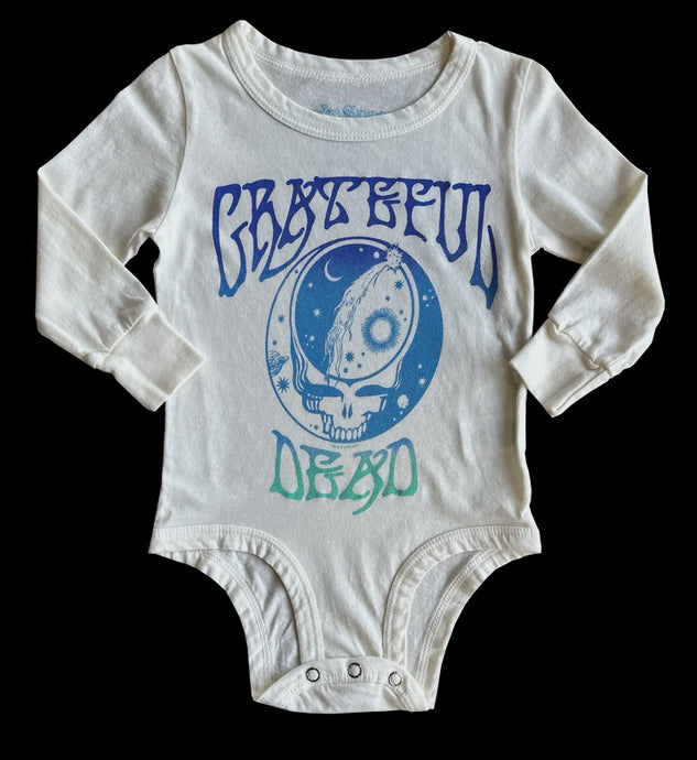 Rowdy Sprout - Grateful Dead Moonrise LS Onesie - Vintage White