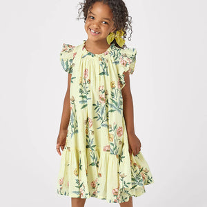 Pink Chicken - Girls Harper Dress - Pale Yellow Poppy