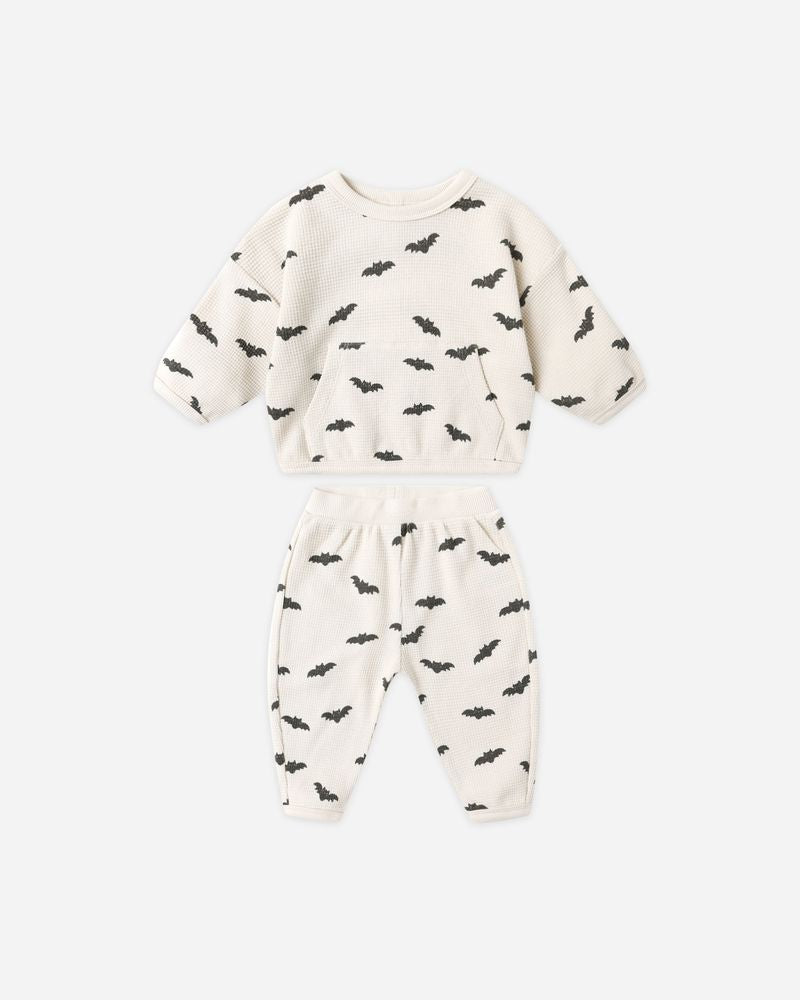 Quincy Mae - Waffle Slouch Set - Bats