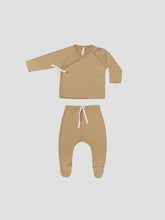 Load image into Gallery viewer, Quincy Mae - Wrap Top + Footed Pant Set - Honey