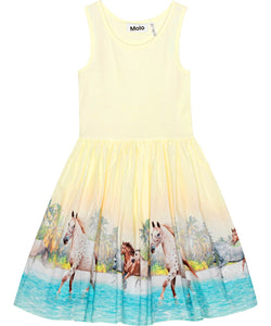 Molo - Cassandra  Organic Dress SS - Beach Horses