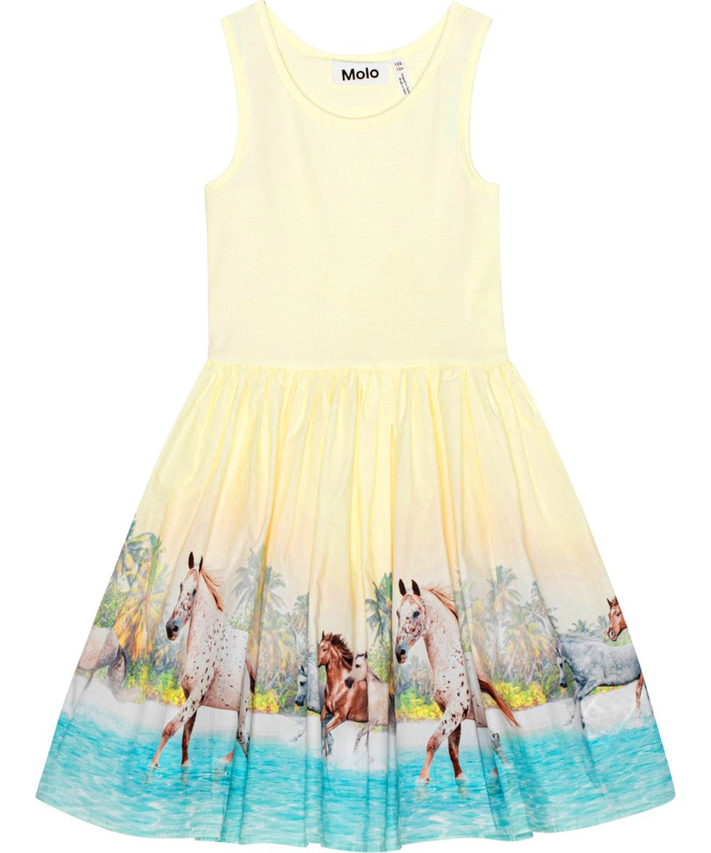 Molo - Cassandra  Organic Dress SS - Beach Horses