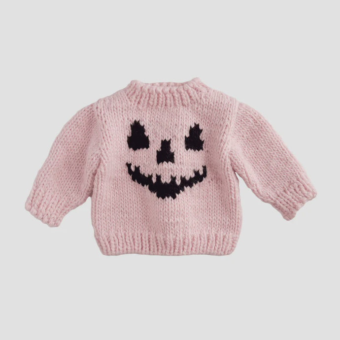 The Blueberry Hill - Jack - O - Lantern Sweater - Baby Pink