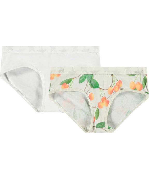 Jana 2-Pack Organic Underwear - Cherries White