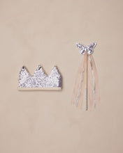 Load image into Gallery viewer, Noralee - Crown + Wand - Silver Sequin
