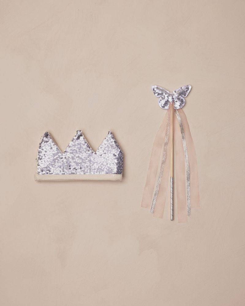 Noralee - Crown + Wand - Silver Sequin