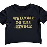 Rowdy Sprout - Welcome To The Jungle Not Quite Crop Tee - Jet Black