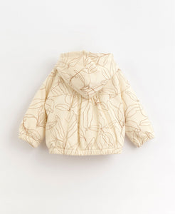 Play Up - Organic Leaf Print Infant Hooded Jacket - Karite