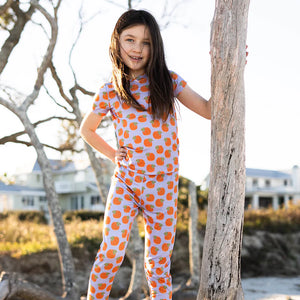 Pink Chicken - Kids Bamboo PJ Set - Lavender Oranges