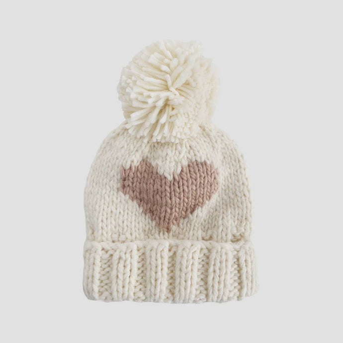 The Blueberry Hill - Heart Beanie - Blush