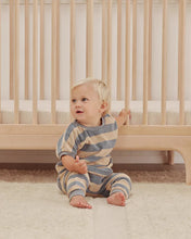 Load image into Gallery viewer, Quincy Mae - Terry Tee Set - Ocean+ Latte Stripe
