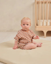 Load image into Gallery viewer, Waffle Tee + Short Set - Clay Stripe