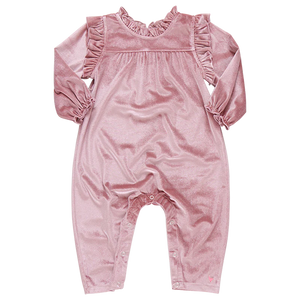 Pink Chicken - Baby Girls Velour Kalani Jumper - Mauve