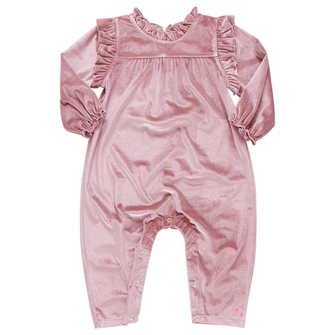 Pink Chicken - Baby Girls Velour Kalani Jumper - Mauve