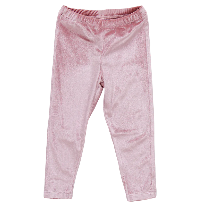 Pink Chicken - Girls Velour Legging - Mauve