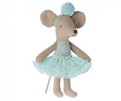 Maileg - Ballerina Mouse, Little Sister - Light Mint