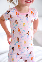 Load image into Gallery viewer, Caden Lane - Two Piece Short Pajama Set - Let's Be Mermaids