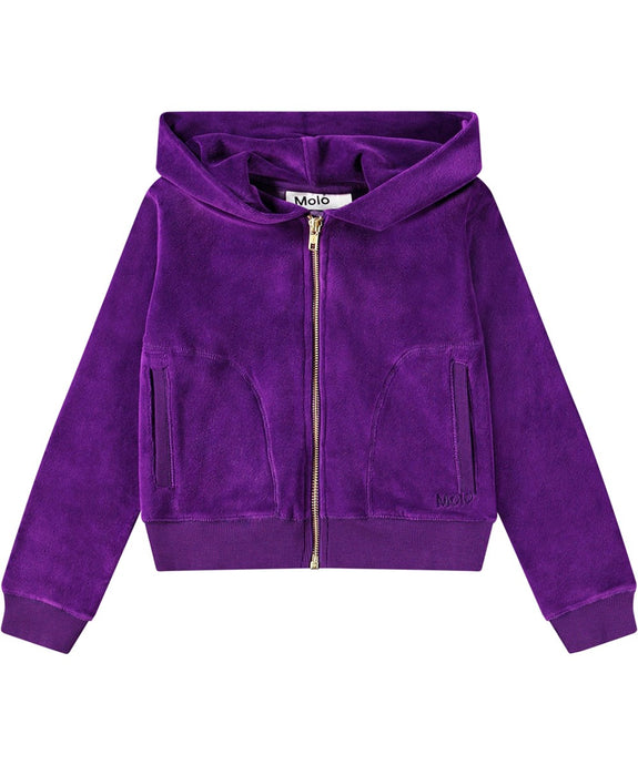 Molo - Milla Velour Hoodie - Warm Purple