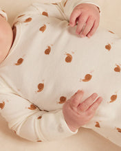 Load image into Gallery viewer, Quincy Mae - Knotted Baby Gown + Hat Set - Ivory Snails