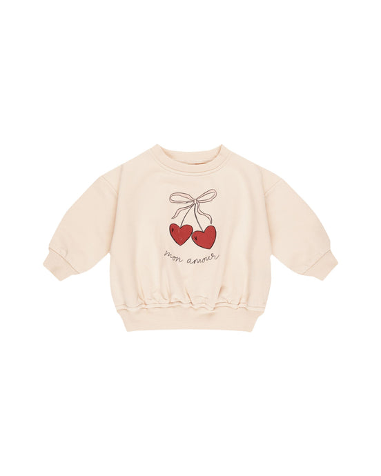 Quincy Mae - Organic Relaxed Fleece Sweatshirt - Mon Amour