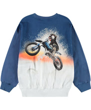 Load image into Gallery viewer, Molo - Monti Organic Sweatshirt - Wheelie Blue