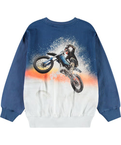 Molo - Monti Organic Sweatshirt - Wheelie Blue