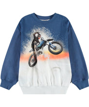 Load image into Gallery viewer, Molo - Monti Organic Sweatshirt - Wheelie Blue