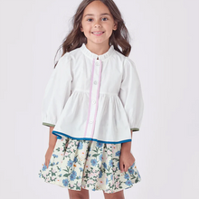 Load image into Gallery viewer, Pink Chicken - Girls Gianna Skirt - Melon Daisy Floral