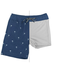 Feather 4 Arrow - Island Palm Volley Trunk - Navy