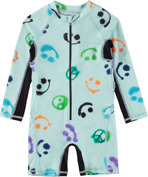 Molo - Neka LS Rashguard One Piece - Multi Smile