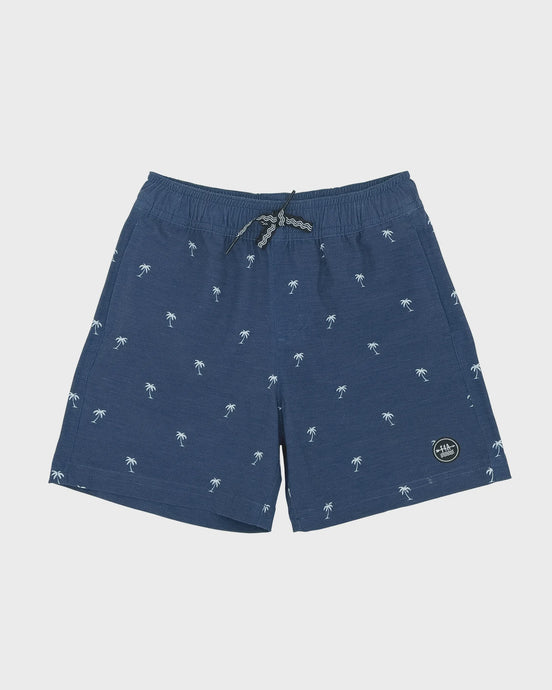 Feather 4 Arrow - Island Palm Baby Volley Trunk - Navy
