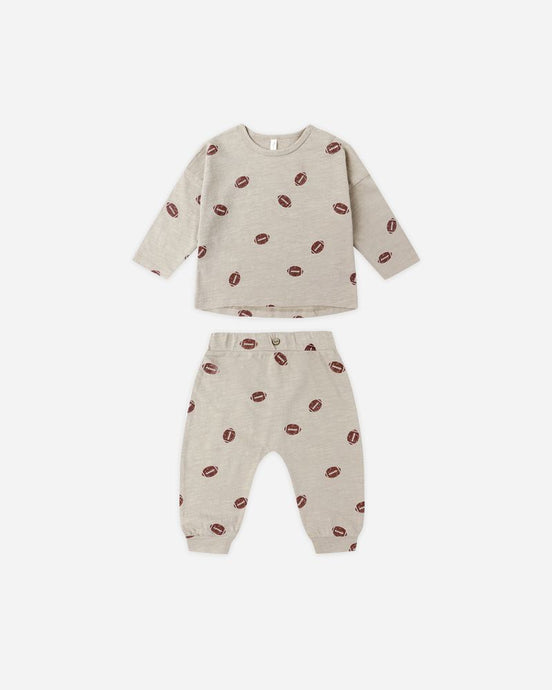 Rylee + Cru - Tee + Pant Set - Footballs