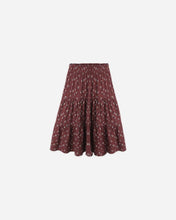 Load image into Gallery viewer, Rylee + Cru - Ruffle Tiered Midi Skirt - Harvest Berry