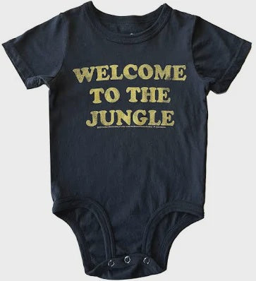 Rowdy Sprout - Welcome To The Jungle Onesie - Jet Black