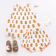 Load image into Gallery viewer, Pink Chicken - Baby Girls Jaipur 2-Piece Set - Small Orange Bud