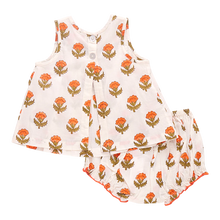 Load image into Gallery viewer, Pink Chicken - Baby Girls Jaipur 2-Piece Set - Small Orange Bud