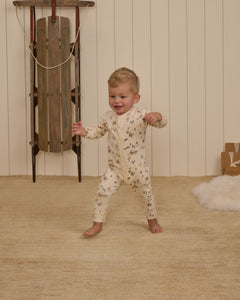 Rylee + Cru - Organic Long John Pajamas - Winter Town