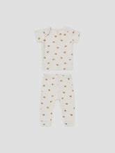 Load image into Gallery viewer, Quincy Mae - Ribbed Short Sleeve Tee + Legging Set - Ivory Snails