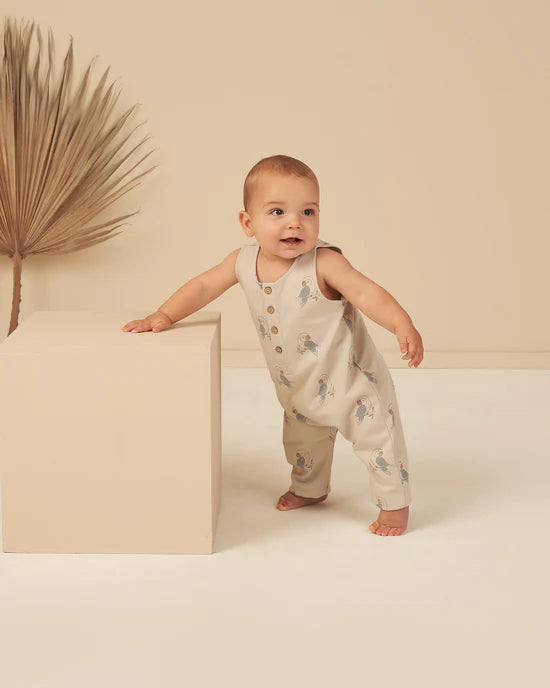 Rylee + Cru - Terry Jumpsuit - Parrot