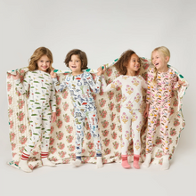 Load image into Gallery viewer, Pink Chicken - Kids Bamboo PJ Set - Lavender Dandelion