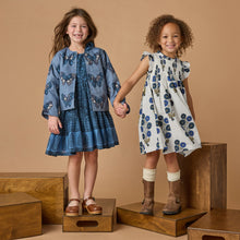 Load image into Gallery viewer, Pink Chicken - Girls Stevie Dress - Navy Buttercup Floral