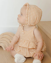 Load image into Gallery viewer, Quincy Mae - Organic Penny Romper - Melon Gingham