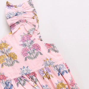 Pink Chicken - Baby Girls Via Bubble - Small Pink Flowerette