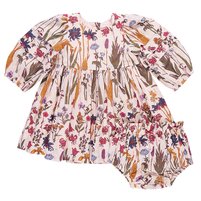 Pink Chicken - Baby Girls Brooke Dress Set - Autumn Flowers