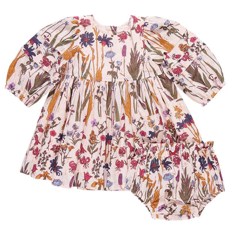 Pink Chicken - Baby Girls Brooke Dress Set - Autumn Flowers