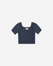 Load image into Gallery viewer, Rylee + Cru - Scallop Tee - Navy