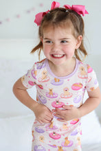 Load image into Gallery viewer, Caden Lane - Two Piece Short Pajama Set - Poolside Pups Pink