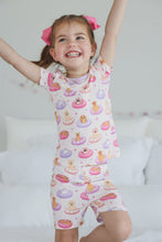Load image into Gallery viewer, Caden Lane - Two Piece Short Pajama Set - Poolside Pups Pink